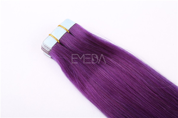 Violet human hair tape hair extension  ZJ0049